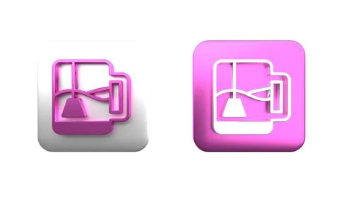 Colorful Cup of tea with tea bag icon isolated on white background. Square .. Stock Photos