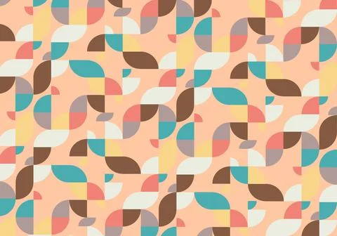 Colorful curve vector pattern on sunset color background Stock Illustration
