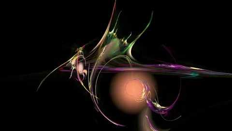 Colorful curves abstract loop motion background Stock Footage 70686642