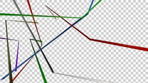 Colorful dance lines with alpha Stock Footage 54569238