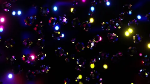 Colorful Dancing Disco Lights Loop Stock Footage 224915044