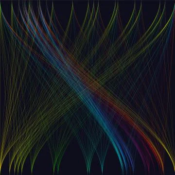 Colorful dark background with abstract waves, lines. Bright color chaotic Stock Illustration