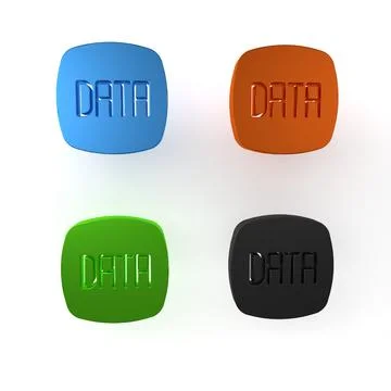 Colorful Data analysis icon isolated on white background. Business data ana.. Stock Illustration