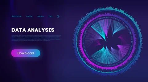 Colorful Data Analysis Visualization Interface イラスト素材