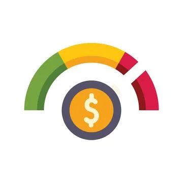 Colorful data driven business graph showing financial success with dollar sig Stock Illustration