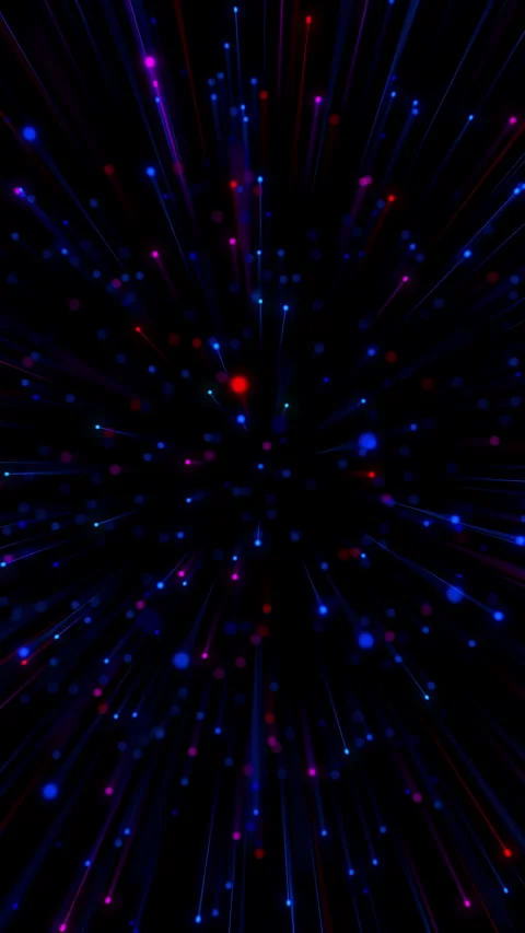 Colorful data signal moving towards with trails. Fiber optics, internet data Stock Footage 323123730