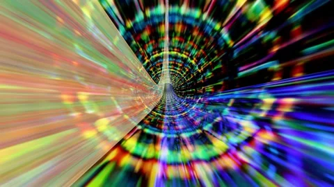 Colorful Data Streams Converging in Abstract Digital Motion Video stock 282072416