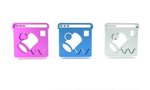 Colorful Data visualisation icon isolated on white background. Minimalism c.. Stock Illustration