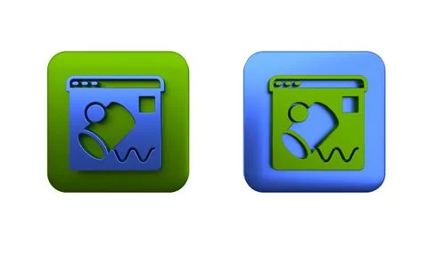 Colorful Data visualisation icon isolated on white background. Square butto.. Stock Illustration