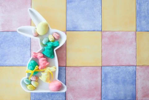 Colorful decorations for easter Stock Photos