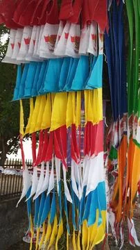 Colorful decorative flags Stock-Fotos