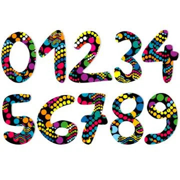 Colorful decorative numbers Stock Illustration
