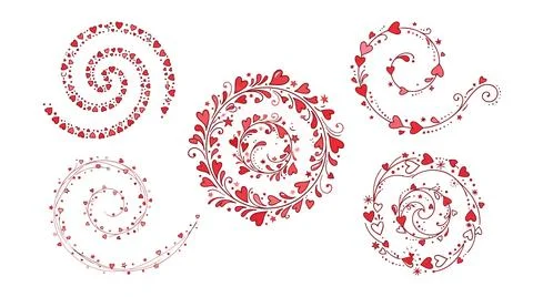 Colorful decorative swirls pattern design Stock Illustration