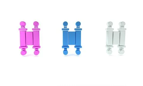 Colorful Decree, paper, parchment, scroll icon icon isolated on white backg.. Stock Illustration