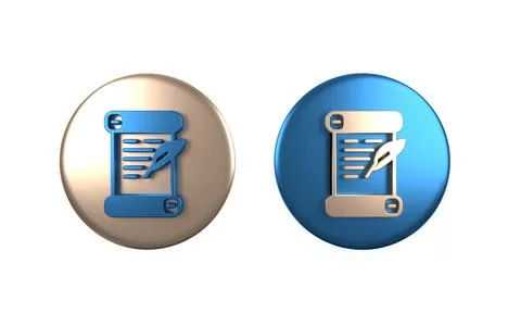 Colorful Decree, paper, parchment, scroll icon icon isolated on white backg.. Stock Illustration