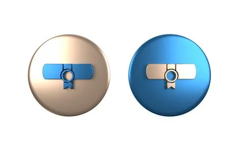 Colorful Decree, paper, parchment, scroll icon icon isolated on white backg.. Stock Illustration