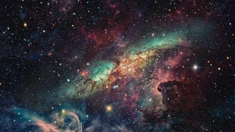 Colorful deep space. Elements of this image furnished by NASA Stock Photos