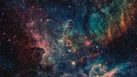 Colorful deep space. Elements of this image furnished by NASA Stock Photos