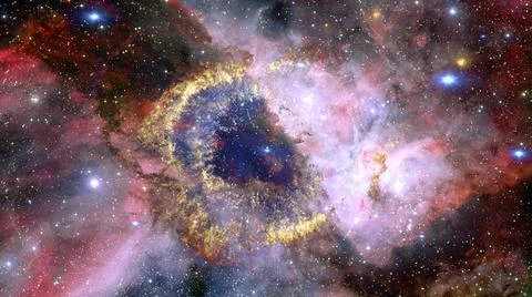 Colorful deep space. Elements of this image furnished by NASA Colorful dee... 库存照片