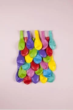 Colorful deflated balloons pattern Stock Photos