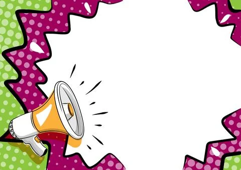 Colorful Design Displaying Important Message Abstract Annoucing News Bulletin Stock Illustration
