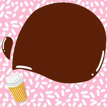 Colorful Design Displaying Message Abstract Coffee Shop Menu Bulletin Board Stock Illustration