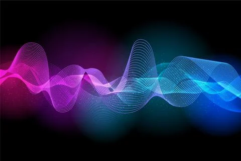 Colorful design equalizer wave background Stock Illustration