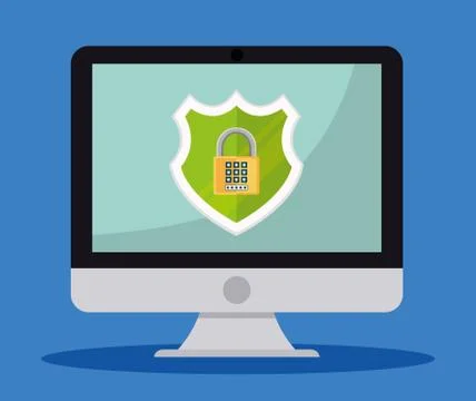 Colorful design of Security System, editable vector 스톡 일러스트