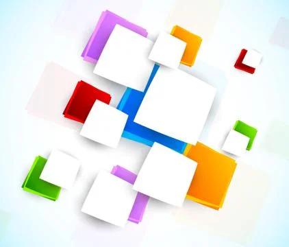 Colorful design with squares Stock Illustration