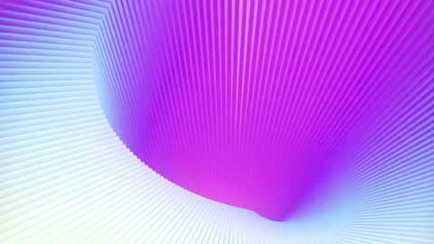 Colorful design with wave pattern seamless loop animation. 3d rendering 4K Video stock 263695886