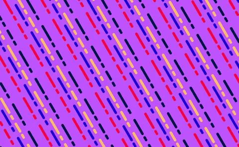 Colorful Diagonal Dash Pattern On Purple Abstract Background With Retro Pla.. イラスト素材