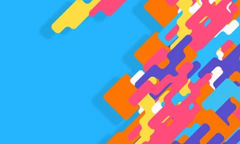 Colorful diagonal with geometric elements and shadow background. 스톡 일러스트