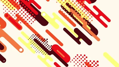 Colorful Diagonal Lines and Rounded Rectanges 2D Animation. Stock Footage 201545633