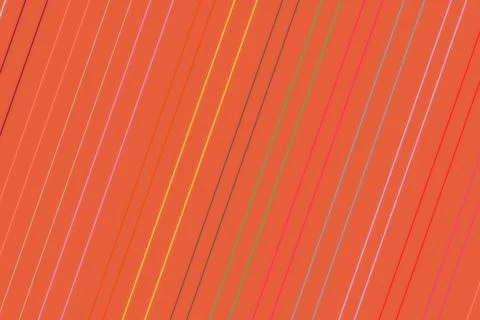 Colorful diagonal lines pattern on orange background Stock Photos