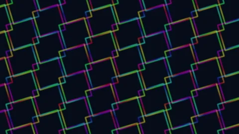 Colorful diagonal pattern with diamonds and squares Stock Footage 267058413