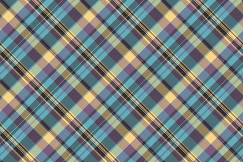 Colorful diagonal plaid pattern. Versatile for textiles, backgrounds, or desi Stock Illustration
