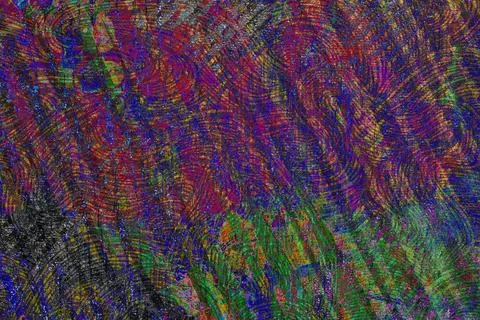 Colorful diagonal scribbles and scratch patterns in a rainbow palette Stock Photos