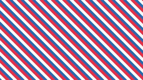 Colorful Diagonal Striped Pattern with Red Blue and White. 스톡 일러스트