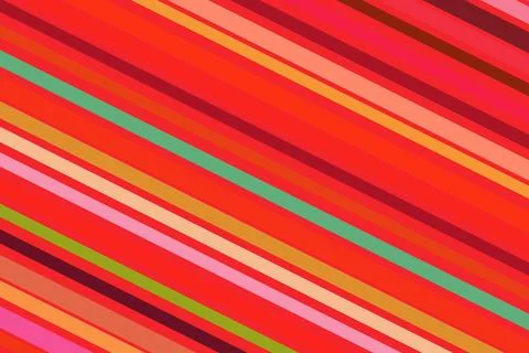 Colorful diagonal striped pattern with red pink orange green Stock Illustration