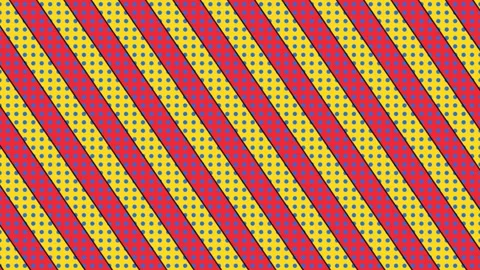 Colorful diagonal stripes with circles in a bright pattern Stock Footage 337968656