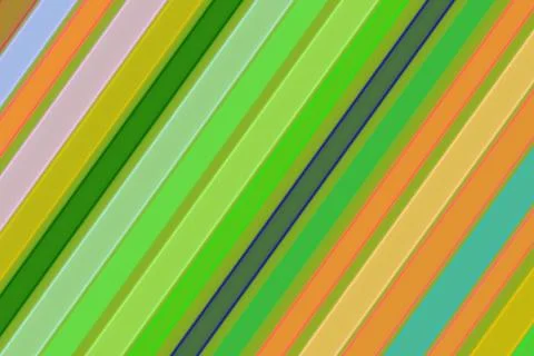 Colorful diagonal stripes pattern with bright green and orange Illustrazione stock