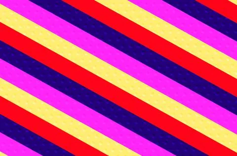 Colorful Diagonal Stripes Pattern With Embossed Dots Texture Bright Retro P.. Stock Illustration