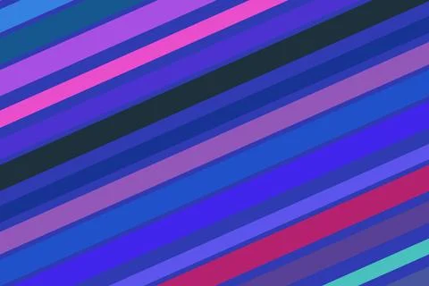Colorful diagonal stripes pattern in shades of blue purple Stock Illustration