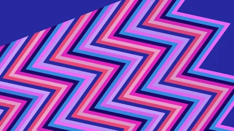Colorful Diagonal Zigzag Geometric Pattern Stock Footage 329893908
