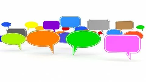 Colorful dialog speech bubbles comunication-4 Stock Illustration