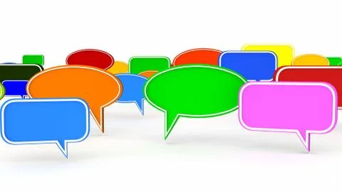 Colorful dialog speech bubbles comunication-1 Stock Illustration
