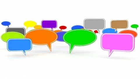 Colorful dialog speech bubbles comunication-8 Stock Illustration
