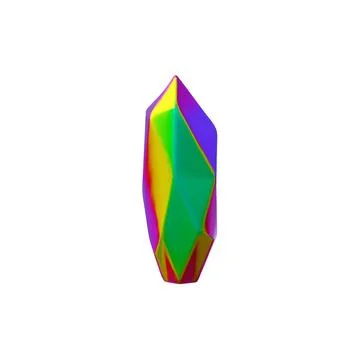 Colorful diamond 3D vector icon, realistic gem stone with shine and sparkle Stock Illustration