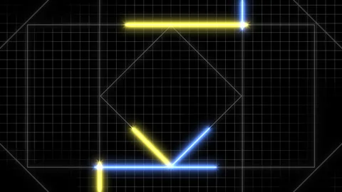 Colorful diamond pattern vibrant lines create a captivating design Video stock 249480102