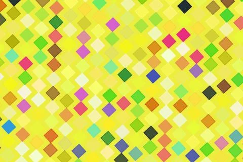 Colorful diamond pattern on yellow background 스톡 일러스트